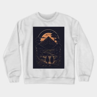 Japanese Village Art Crewneck Sweatshirt